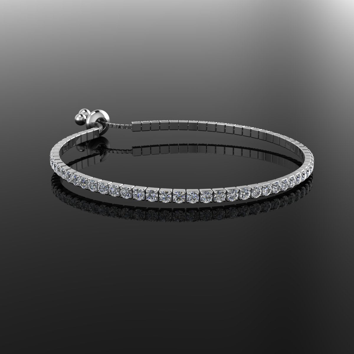 Tennis Silver bracelet with Cubic Zirconia - plataa.co