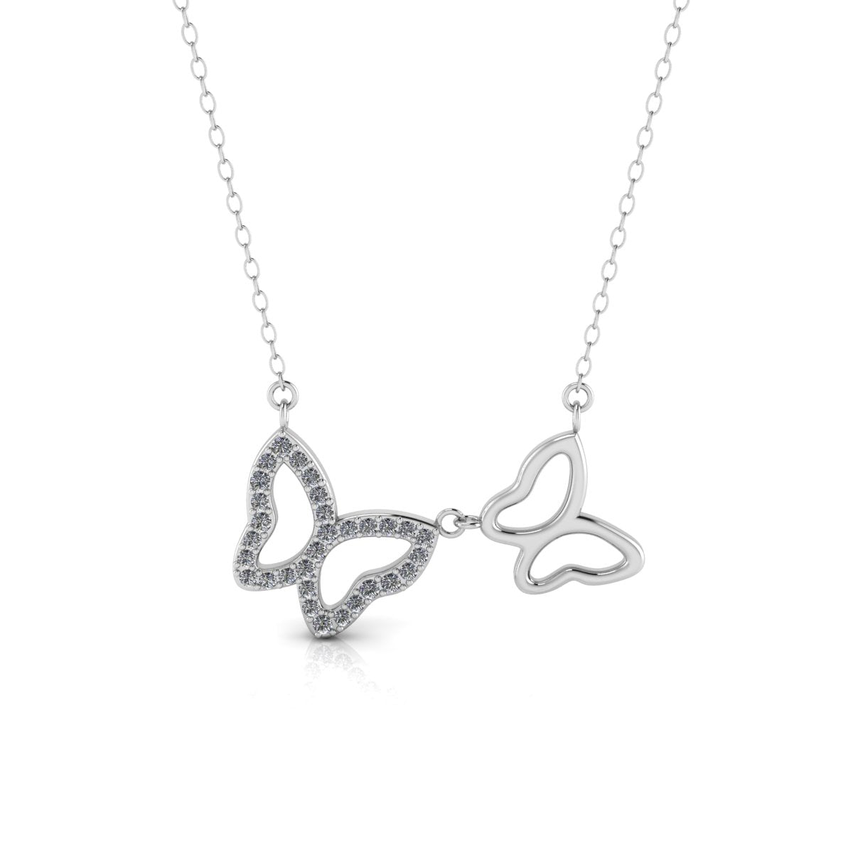 Pure 925 Silver Butterfly Pendant for Ladies - plataa.co