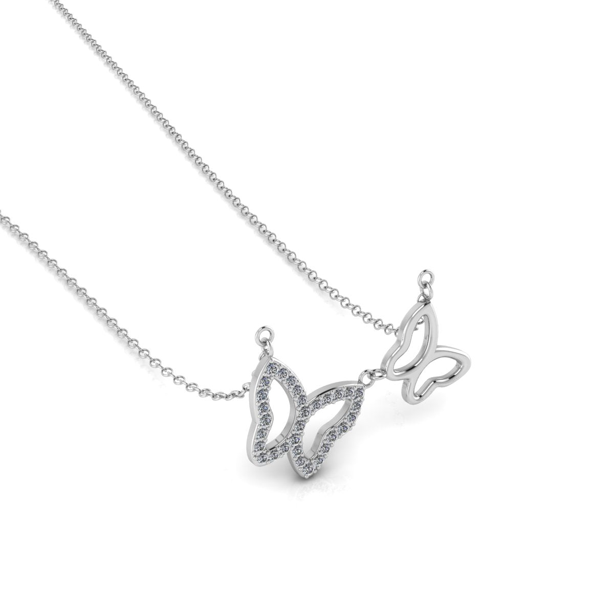 Pure 925 Silver Butterfly Pendant for Ladies - plataa.co