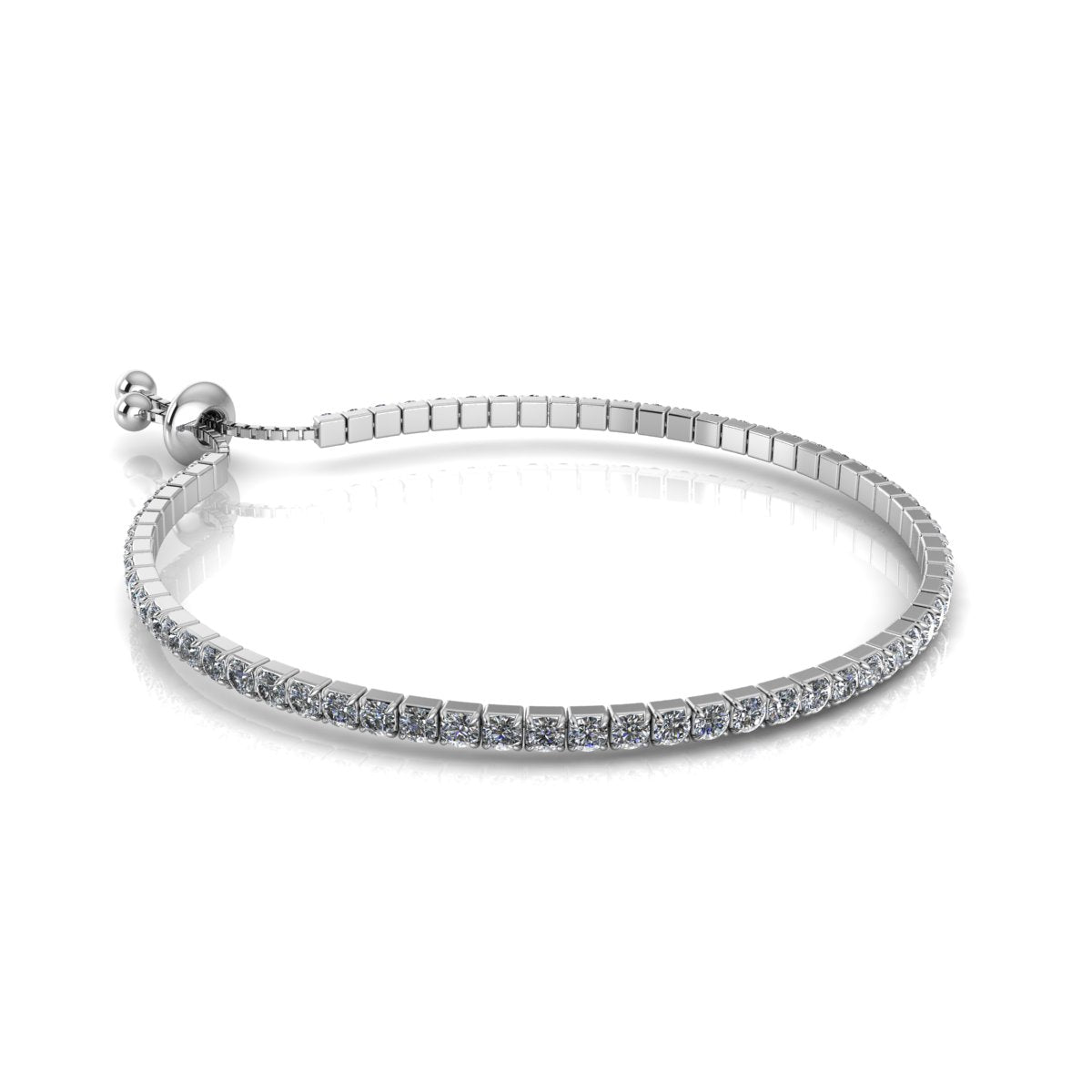 Tennis Silver bracelet with Cubic Zirconia - plataa.co