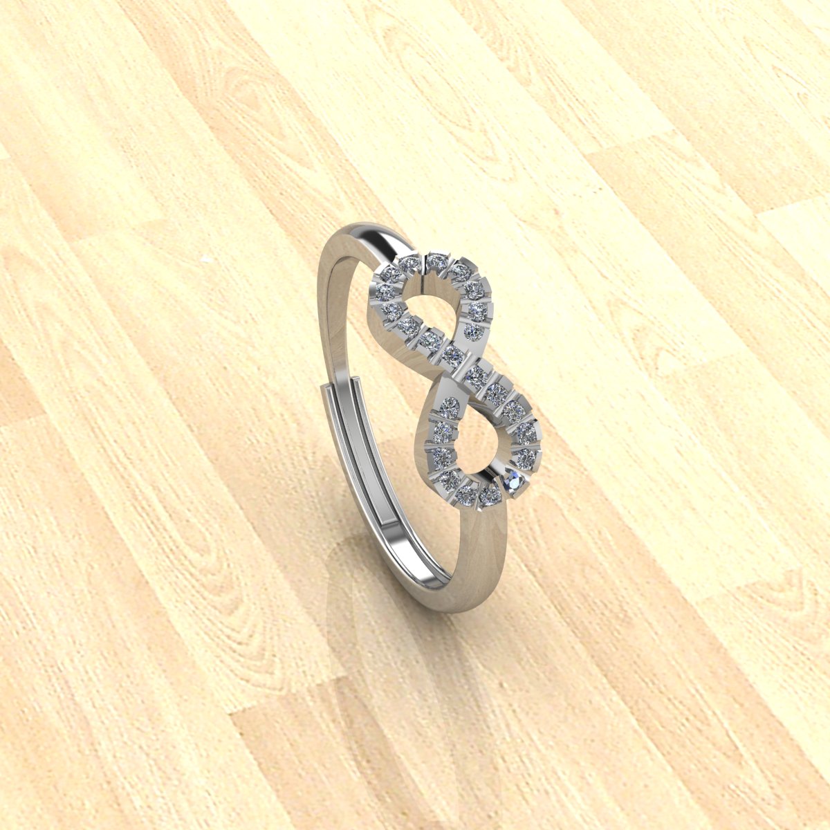 PLATAA 925 Sterling Silver Infinity Solitaire Ring for Women – Elegant Daily Wear for Every Occasion