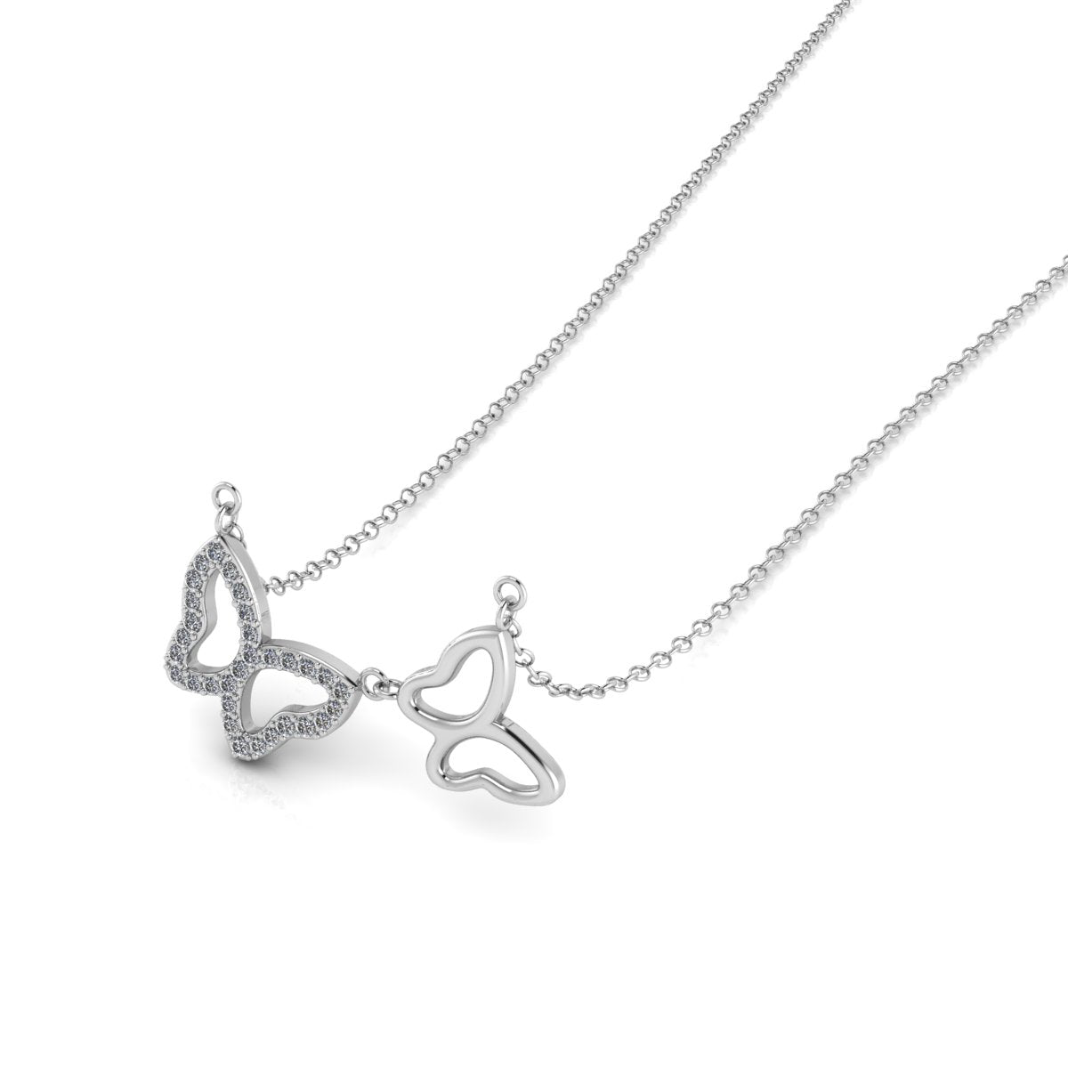 Pure 925 Silver Butterfly Pendant for Ladies - plataa.co