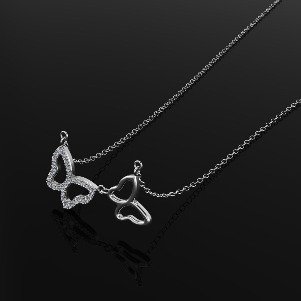 Pure 925 Silver Butterfly Pendant for Ladies - plataa.co