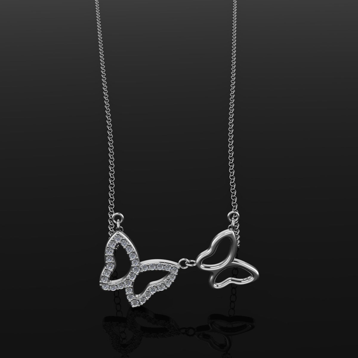 Pure 925 Silver Butterfly Pendant for Ladies - plataa.co