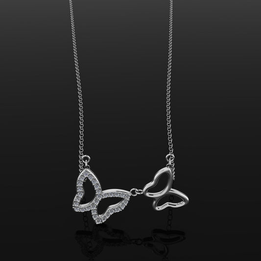 Pure 925 Silver Butterfly  Pendant for Ladies - plataa.co