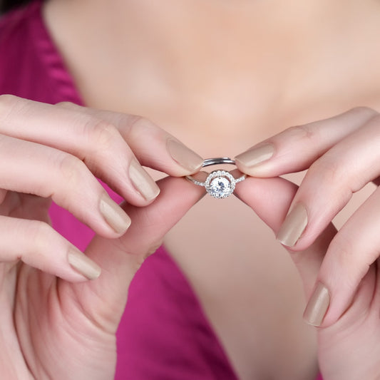 Plataa sterling silver diamond Adjustable ring For Women - plataa.co