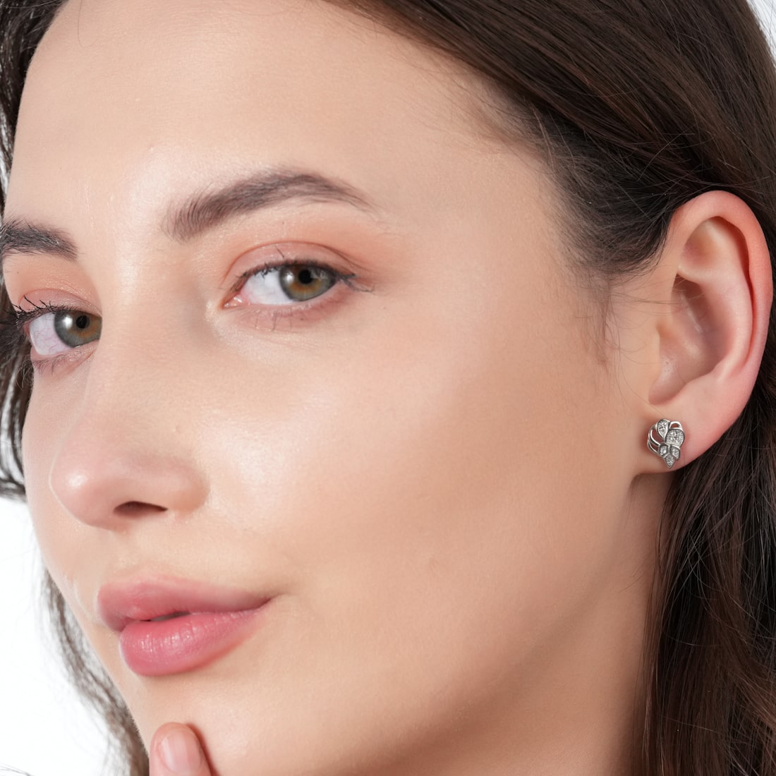 925 Pure Sterling Silver Lotus Earring For Women - plataa.co