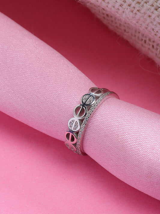 925 Silver Graceful Crown Ring For Women Sterling Silver - plataa.co