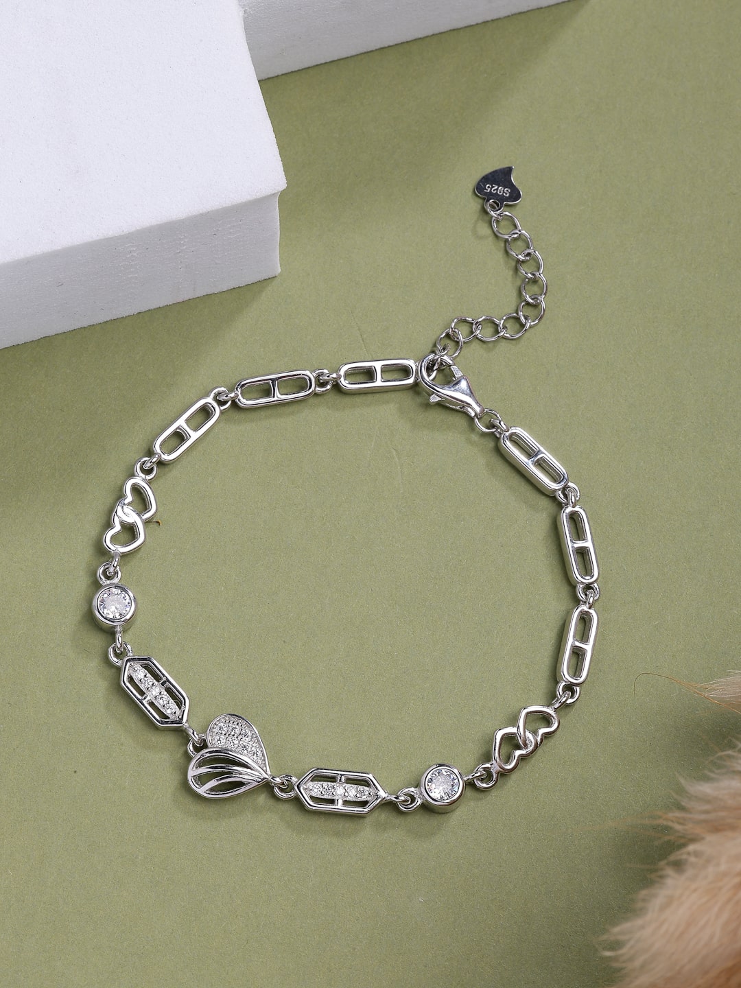 Plataa 925 Sterling Silver Brick Bracelet for Women - plataa.co