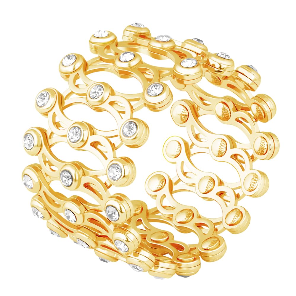 925 Sterling Silver Gold Plated Ring - plataa.co