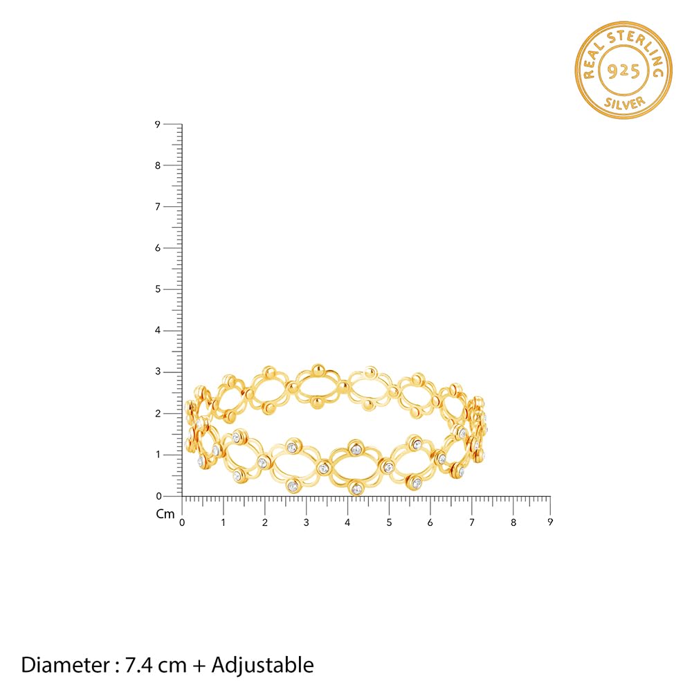 925 Sterling Silver Gold Plated Ring - plataa.co