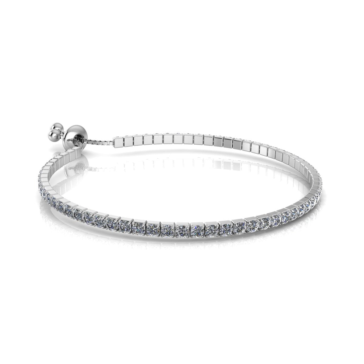 Tennis Silver bracelet with Cubic Zirconia - plataa.co