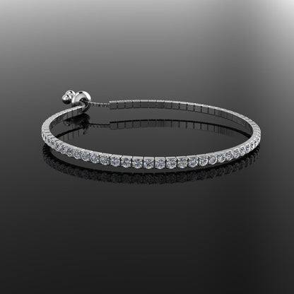 Tennis Silver bracelet with Cubic Zirconia - plataa.co