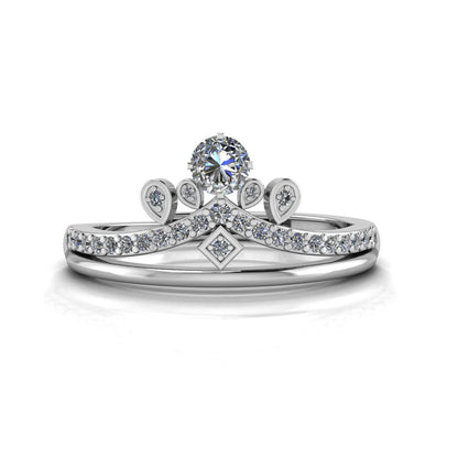 925 Sterling Silver Crown Ring For Women - plataa.co