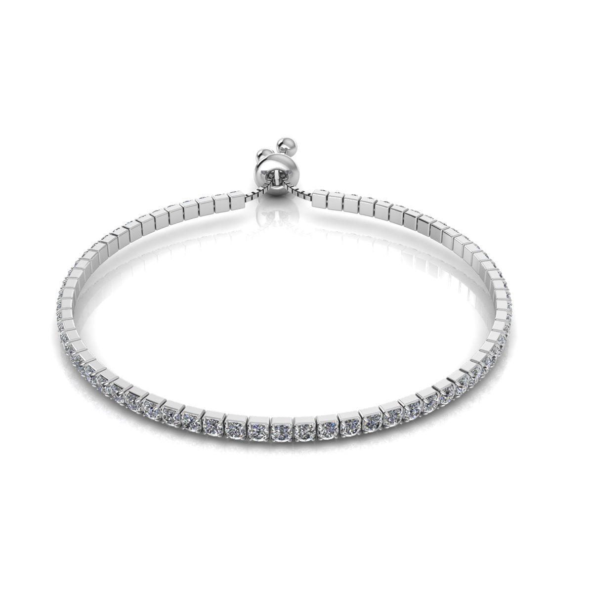 Tennis Silver bracelet with Cubic Zirconia - plataa.co