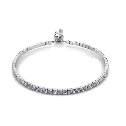 Tennis Silver bracelet with Cubic Zirconia - plataa.co