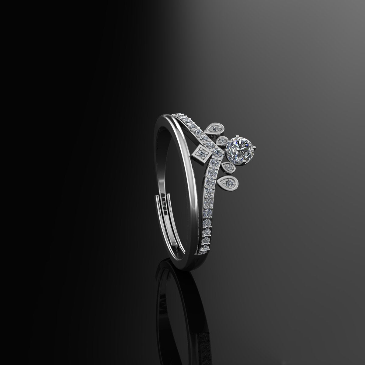 925 Sterling Silver Crown Ring For Women - plataa.co