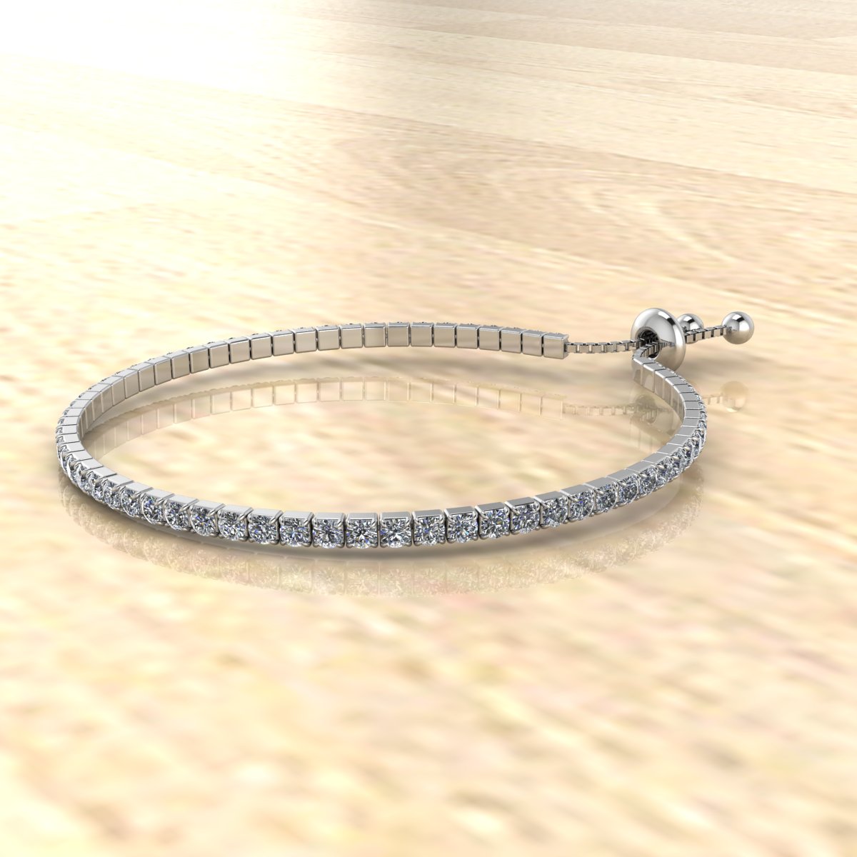 Tennis Silver bracelet with Cubic Zirconia - plataa.co