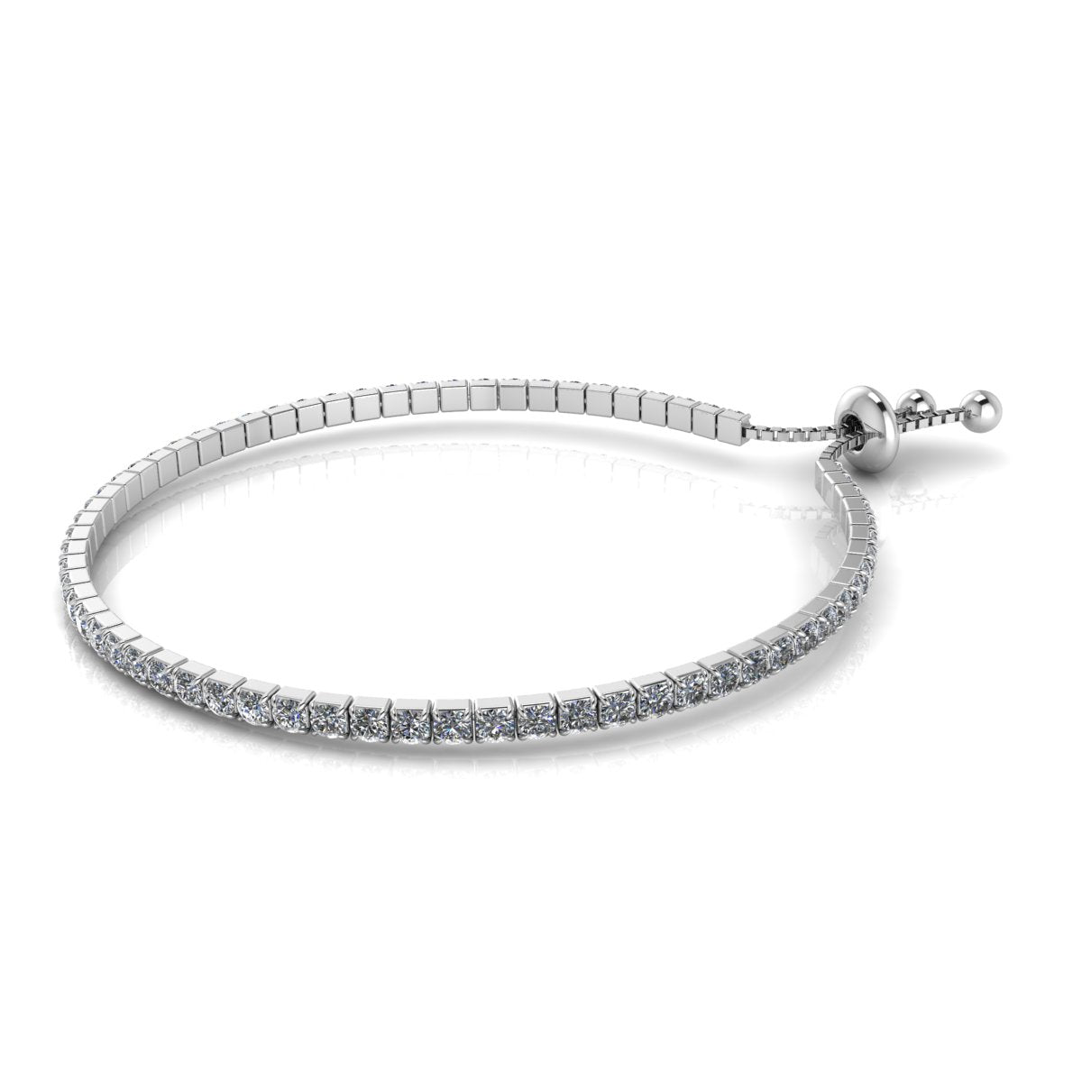 Tennis Silver bracelet with Cubic Zirconia - plataa.co