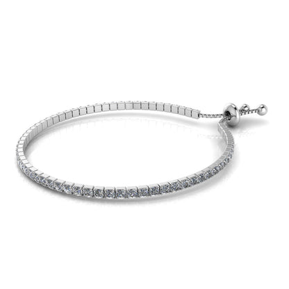 Tennis Silver bracelet with Cubic Zirconia - plataa.co