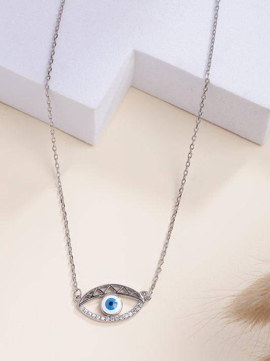 925 Sterling Silver  Pendant with Link Chain - plataa.co