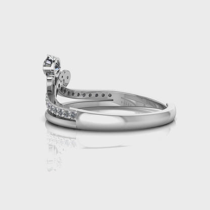 925 Sterling Silver Crown Ring For Women